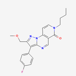 7-butyl-3-(4-fluorophenyl)-2-(methoxymethyl)pyrazolo[1,5-a]pyrido[3,4-e]pyrimidin-6(7H)-one