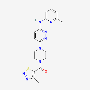 molecular formula C18H20N8OS B4472421 N-(6-methyl-2-pyridinyl)-6-{4-[(4-methyl-1,2,3-thiadiazol-5-yl)carbonyl]-1-piperazinyl}-3-pyridazinamine 