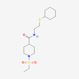 N-[2-(CYCLOHEXYLSULFANYL)ETHYL]-1-(ETHANESULFONYL)PIPERIDINE-4-CARBOXAMIDE