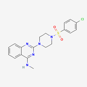 2-{4-[(4-chlorophenyl)sulfonyl]-1-piperazinyl}-N-methyl-4-quinazolinamine