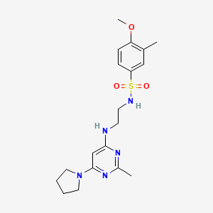 4-methoxy-3-methyl-N-(2-{[2-methyl-6-(1-pyrrolidinyl)-4-pyrimidinyl]amino}ethyl)benzenesulfonamide