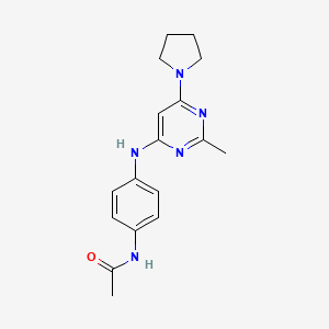 N-(4-{[2-Methyl-6-(pyrrolidin-1-YL)pyrimidin-4-YL]amino}phenyl)acetamide