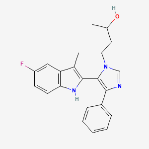 molecular formula C22H22FN3O B4472460 4-[5-(5-fluoro-3-methyl-1H-indol-2-yl)-4-phenyl-1H-imidazol-1-yl]butan-2-ol 