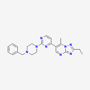 6-[2-(4-Benzylpiperazin-1-yl)pyrimidin-4-yl]-2-ethyl-7-methyl[1,2,4]triazolo[1,5-a]pyrimidine