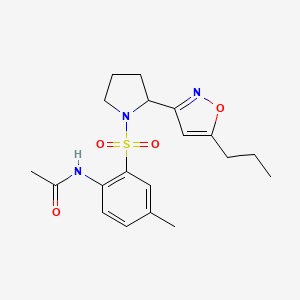 N-(4-methyl-2-{[2-(5-propyl-3-isoxazolyl)-1-pyrrolidinyl]sulfonyl}phenyl)acetamide