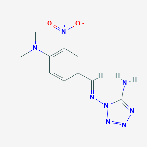 molecular formula C10H12N8O2 B447250 5-amino-1-({4-(dimethylamino)-3-nitrobenzylidene}amino)-1H-tetraazole 