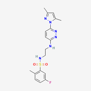 N-(2-{[6-(3,5-dimethyl-1H-pyrazol-1-yl)-3-pyridazinyl]amino}ethyl)-5-fluoro-2-methylbenzenesulfonamide