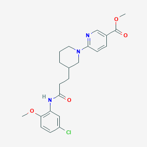 methyl 6-(3-{3-[(5-chloro-2-methoxyphenyl)amino]-3-oxopropyl}-1-piperidinyl)nicotinate