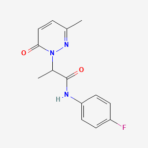 N-(4-fluorophenyl)-2-(3-methyl-6-oxopyridazin-1(6H)-yl)propanamide