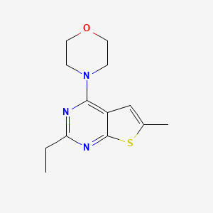 molecular formula C13H17N3OS B4472589 2-ethyl-6-methyl-4-(4-morpholinyl)thieno[2,3-d]pyrimidine 