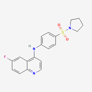 6-fluoro-N-[4-(1-pyrrolidinylsulfonyl)phenyl]-4-quinolinamine