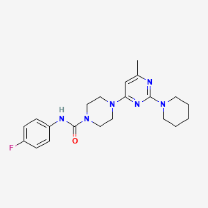 N-(4-fluorophenyl)-4-[6-methyl-2-(1-piperidinyl)-4-pyrimidinyl]-1-piperazinecarboxamide