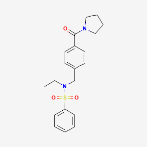 N-ethyl-N-[4-(1-pyrrolidinylcarbonyl)benzyl]benzenesulfonamide