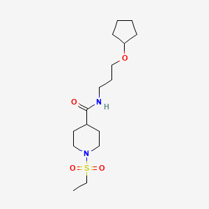 N-[3-(CYCLOPENTYLOXY)PROPYL]-1-(ETHANESULFONYL)PIPERIDINE-4-CARBOXAMIDE