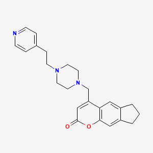 4-((4-(2-(pyridin-4-yl)ethyl)piperazin-1-yl)methyl)-7,8-dihydrocyclopenta[g]chromen-2(6H)-one