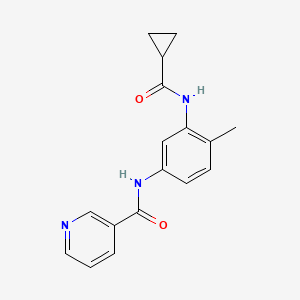 molecular formula C17H17N3O2 B4472649 N-{3-[(cyclopropylcarbonyl)amino]-4-methylphenyl}nicotinamide 