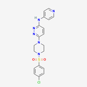 molecular formula C19H19ClN6O2S B4472663 6-{4-[(4-chlorophenyl)sulfonyl]-1-piperazinyl}-N-4-pyridinyl-3-pyridazinamine 