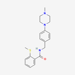 molecular formula C20H25N3OS B4472669 N-[4-(4-methyl-1-piperazinyl)benzyl]-2-(methylthio)benzamide 