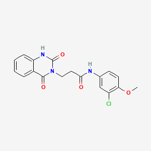 molecular formula C18H16ClN3O4 B4472677 N-(3-chloro-4-methoxyphenyl)-3-(2-hydroxy-4-oxoquinazolin-3(4H)-yl)propanamide 