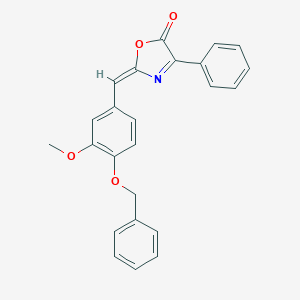 molecular formula C24H19NO4 B447268 2-[4-(benzyloxy)-3-methoxybenzylidene]-4-phenyl-1,3-oxazol-5(2H)-one 