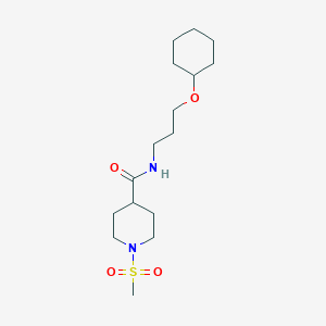 N-[3-(CYCLOHEXYLOXY)PROPYL]-1-METHANESULFONYLPIPERIDINE-4-CARBOXAMIDE