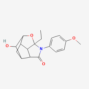 molecular formula C18H21NO4 B4472704 6-ethyl-9-hydroxy-5-(4-methoxyphenyl)-7-oxa-5-azatetracyclo[6.3.0.0~2,6~.0~3,10~]undecan-4-one 