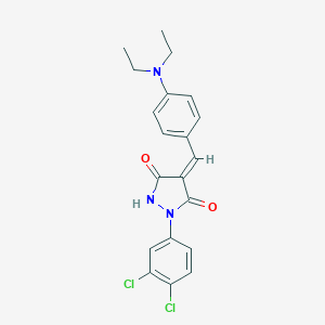 molecular formula C20H19Cl2N3O2 B447273 1-(3,4-Dichlorophenyl)-4-[4-(diethylamino)benzylidene]-3,5-pyrazolidinedione 
