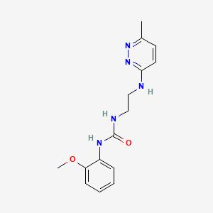 molecular formula C15H19N5O2 B4472760 N-(2-methoxyphenyl)-N'-{2-[(6-methyl-3-pyridazinyl)amino]ethyl}urea 