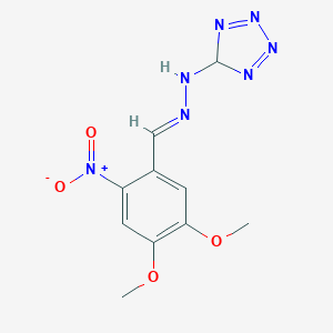 molecular formula C10H11N7O4 B447277 2-nitro-4,5-dimethoxybenzaldehyde 1H-tetraazol-5-ylhydrazone 