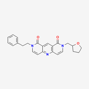 molecular formula C24H23N3O3 B4472775 2-(2-phenylethyl)-8-(tetrahydrofuran-2-ylmethyl)pyrido[4,3-b][1,6]naphthyridine-1,9(2H,8H)-dione 