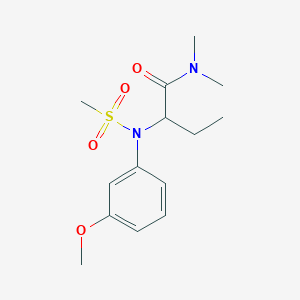 2-[(3-methoxyphenyl)(methylsulfonyl)amino]-N,N-dimethylbutanamide