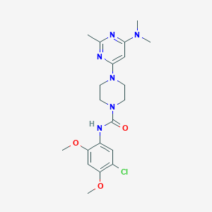 N-(5-chloro-2,4-dimethoxyphenyl)-4-[6-(dimethylamino)-2-methylpyrimidin-4-yl]piperazine-1-carboxamide