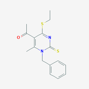 1-[1-Benzyl-4-(ethylsulfanyl)-6-methyl-2-thioxo-1,2-dihydropyrimidin-5-yl]ethanone