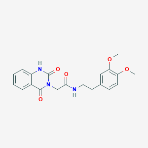 molecular formula C20H21N3O5 B4472791 N-(3,4-dimethoxyphenethyl)-2-(2,4-dioxo-1,2-dihydroquinazolin-3(4H)-yl)acetamide 