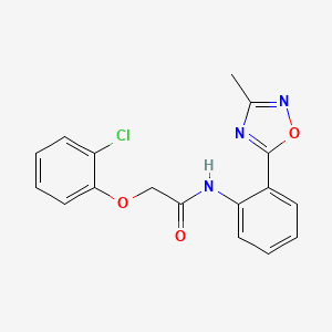 molecular formula C17H14ClN3O3 B4472794 2-(2-chlorophenoxy)-N-[2-(3-methyl-1,2,4-oxadiazol-5-yl)phenyl]acetamide 