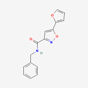 molecular formula C15H12N2O3 B4472800 N-benzyl-5-(2-furyl)-3-isoxazolecarboxamide 