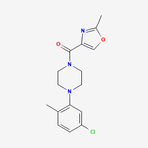 [4-(5-Chloro-2-methylphenyl)piperazin-1-yl]-(2-methyl-1,3-oxazol-4-yl)methanone