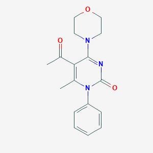 molecular formula C17H19N3O3 B447281 5-acetyl-6-methyl-4-(4-morpholinyl)-1-phenyl-2(1H)-pyrimidinone 