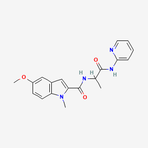 5-methoxy-1-methyl-N-[1-oxo-1-(pyridin-2-ylamino)propan-2-yl]indole-2-carboxamide