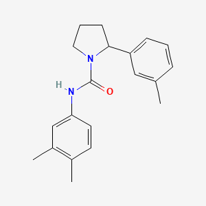 molecular formula C20H24N2O B4472825 N-(3,4-dimethylphenyl)-2-(3-methylphenyl)-1-pyrrolidinecarboxamide 