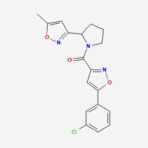 5-(3-chlorophenyl)-3-{[2-(5-methyl-3-isoxazolyl)-1-pyrrolidinyl]carbonyl}isoxazole