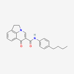 molecular formula C22H22N2O2 B4472873 N-(4-butylphenyl)-6-oxo-1,2-dihydro-6H-pyrrolo[3,2,1-ij]quinoline-5-carboxamide 