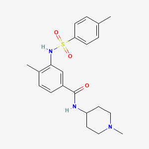 4-methyl-3-{[(4-methylphenyl)sulfonyl]amino}-N-(1-methyl-4-piperidinyl)benzamide