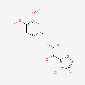 molecular formula C15H17ClN2O4 B4472925 4-chloro-N-[2-(3,4-dimethoxyphenyl)ethyl]-3-methyl-1,2-oxazole-5-carboxamide 