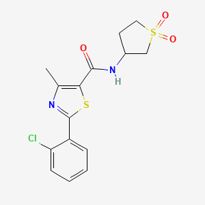 molecular formula C15H15ClN2O3S2 B4472927 2-(2-chlorophenyl)-N-(1,1-dioxidotetrahydro-3-thienyl)-4-methyl-1,3-thiazole-5-carboxamide 