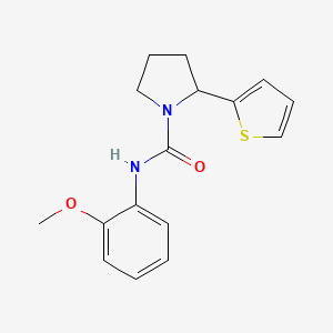 molecular formula C16H18N2O2S B4472945 N-(2-methoxyphenyl)-2-(2-thienyl)-1-pyrrolidinecarboxamide 