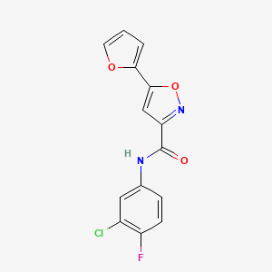 N-(3-chloro-4-fluorophenyl)-5-(2-furyl)-3-isoxazolecarboxamide