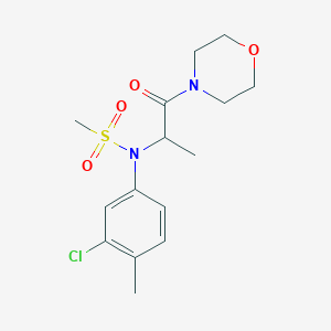 N-(3-chloro-4-methylphenyl)-N-[1-methyl-2-(4-morpholinyl)-2-oxoethyl]methanesulfonamide