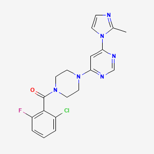 4-[4-(2-chloro-6-fluorobenzoyl)-1-piperazinyl]-6-(2-methyl-1H-imidazol-1-yl)pyrimidine