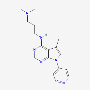 N-[3-(DIMETHYLAMINO)PROPYL]-N-[5,6-DIMETHYL-7-(4-PYRIDYL)-7H-PYRROLO[2,3-D]PYRIMIDIN-4-YL]AMINE